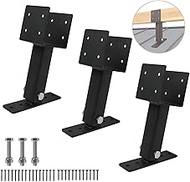 3 Pcs 4“x 4" Roof Riser Brackets Kit,Heavy Duty Pergola Roof Riser Beam Bracket Fit 4x4,6x6 for Roof