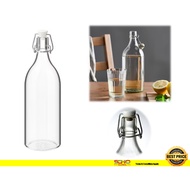IKEA- BOTTLE KORKEN 1L with stopper, clear glass