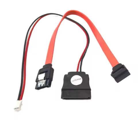 PH2.0 2Pin to SATA Power 90 Degree 22Pin 7+15 Data Power Supply Cord Cable For ITX Computer Mainboar