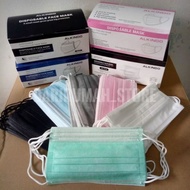 Masker 3ply warna warni disposable face mask masker medis 3 ply 1 Box