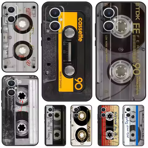 Vintage Cassette tape retro style Funda For OPPO Reno 5Z 4Z 2Z 8T 4 5 6 7 8 Lite 10 Pro OPPO Find X6