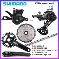 fast delivery SHIMANO DEORE M6100 Groupset 12 Speed Mountain Bike MT510 170mm 175mm 32/34T Crankset