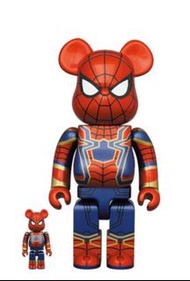 bearbrick be@rbrick iron spiderman 400%+100%