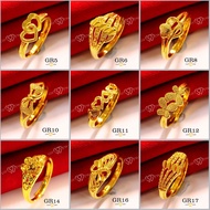 JW Korean Style Adjustable 24k Gold Plated Rings (Adjustable Size 6-16) Cincin Emas Boleh Laras- GR5