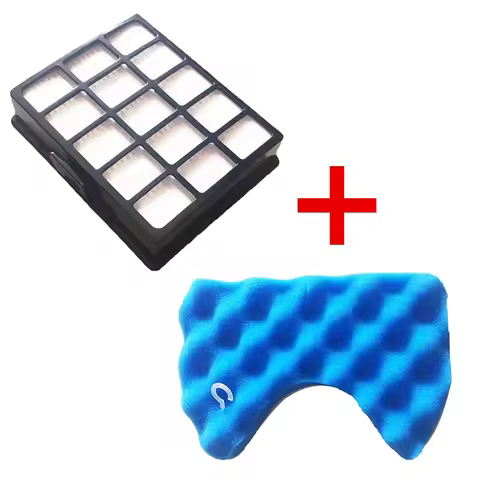 Dust Hepa Filter + Blue Sponge Filters Kit for Samsung DJ97-00492A SC6520/30/40/50/60/70/80/90 SC65/