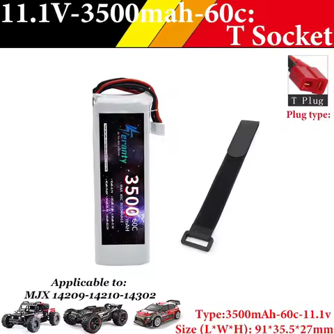 HIGH POWER 3S 11.1V Lipo Battery 3500mAh 60C for MJX 14210 14303 T Plug for RC Airplane Quadcopter D