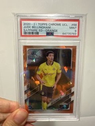 2020-21 Topps Chrome UCL Jude Bellingham Orange PSA 9