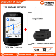 Magene C606คอมพิวเตอร์ GPS จักรยานอัจฉริยะหน้าจอสัมผัสสีขนาด2.8นิ้วการถ่ายโอนข้อมูลแบบปรับแต่งได้