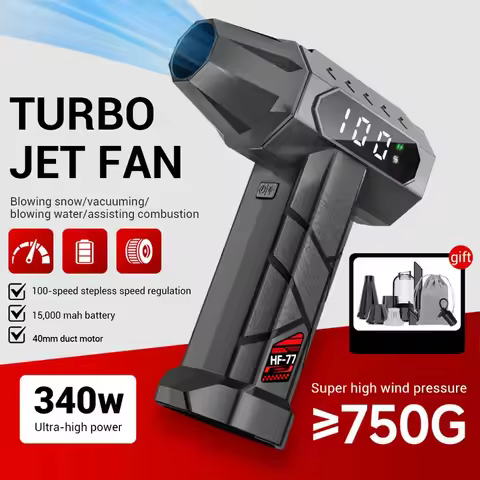 100WPRM Violent Blower 700g Wind Pressure Brushless Motor 40mm Turbo Jet Fan 15000mAh Dust Blowing K