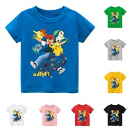 Áo thun trẻ em POKEMON 2 8 màu áo đầy đủ size có big size áo thun cho bé Cotton King Cotton