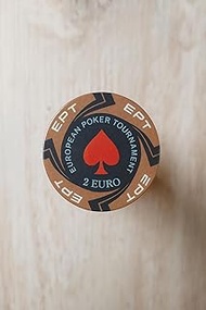 EPT Ceramic Replica Value 2 Euro Poker Cash Games Blister Pack of 25 Chips