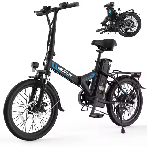 VARUN C20-1 Adult E-Bike 500W Motor 48V 7.8Ah Battery Folding Electric Bike 20*1.95 Inch Tire Electr