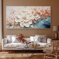 Aesthetic flower painting original 3D embossed textureDesign handmade art painting
