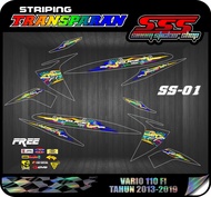 Striping Transparan Hologram Vario 110 FI/110 LED SS-01