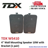 TDX 4" Wall Mounting Speaker 10W with Mounting Bracket (1 pair) - WS410