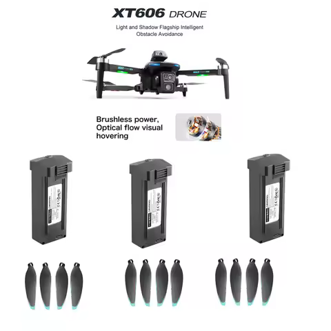 XT606 MAX Drone Battery 3.7V 1200mAh Propeller For XT606 Drone Accessories XT606 Drone Spare Parts X