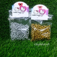 25 grams of 5mm Gold & Silver Pearls - Gold and Silver Beads