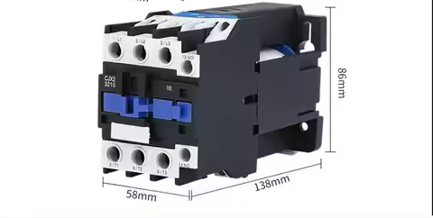 LC1D DC CJX2-3210Z CJX2-3201Z 32A NO Contactor 3-Phase DIN Rail Mount Electric Power Contactor 12V 2