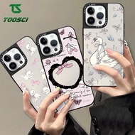 TOOSCI Cute Butterfly Cat Swan Bowknot Mirror Cover For Samsung A23 F23 A24 A25 Samsung A31 A32 A34 