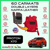 Proton X70 6D Floor mat Premium Carmats carpet kereta Nappa Leather RUGGA6D  SUV 1.8 TGDI Executive Premium X 70