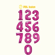 60cm Dark PINK Number Balloon