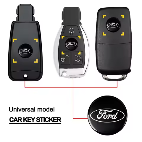 10Pcs 14MM Car Key Replacement Sticker Accessories For Ford Focus Mk2 MK3 MK7 MK4 Fiesta Ranger Must