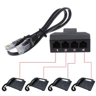 RJ11 6P4C Female To 4 Ethernet RJ45 8P8C Male F/M Adapter Cable Phone
