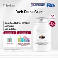 【Official】Unichi Dark Grapeseed Capsule (60 Capsules) Dark grape seed 26,000mg With OPC206+ Vitamin，