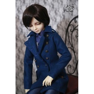 M3/sd Baby/bjd Baby Clothes Men's Leather Jacket Coat T-Shirt Top Suit 70cm3/4 Points Ready Stock mb
