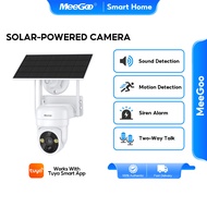 MeeGoo Solar Outdoor Camera 4MP HD Low Power Wireless WiFi Human Detection Motion Alarm IP65 Water