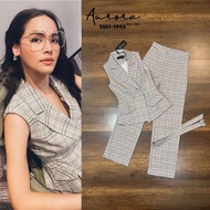 XS aurora Label: Set Of Collared Shirt + Belt + Long Pants