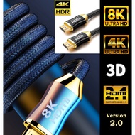 1.5m/3.0m HDMI cable 2.1 2.0 8K 4K 3D 1080P high speed gold plated