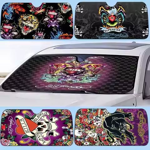 Ed-hardy-Tattoos-Tigers Car SunShade Windshield Cover UV Protection Auto Visor Accessories For Cars