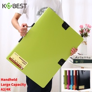 KOBEST A2 4K File Folder | Transparent Divider Portable Student Children's Art Storage Portfolio