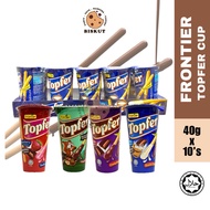 Frontier Topfer Crunchy Stick Cup – 40g Chocolate / Milk & Chocolate / Hazelnut Chocolate / Strawber