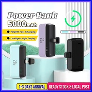 5000mah Mini Power Bank 20W PD Fast Charging Powerbank With Stand Portable Charger Battery Pack Compatible For iPhone 15 /14 /13 12 Series Samsung Android