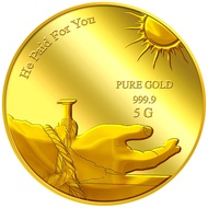 999.9 Pure Gold | 5g He Paid For You Gold Medallion
