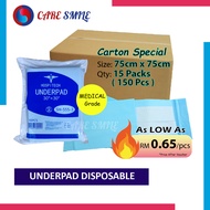 Underpad HOSPITECH Absorbent 4 PLY (75cm x 75cm) Pelapik Tilam Kencing 150 Pcs