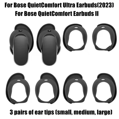 3 Pairs Silicone Earbuds Cover Replacement Dustproof Ear Tips Ear Caps for Bose QuietComfort Earbuds