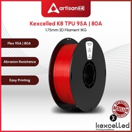 Kexcelled K8 TPU 95A | 90A | 85A | 80A Filament - 1kg | 1.75mm | Elastomer | Multicolor | Bambu Lab 