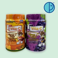 Vita-C Vitamin C ไวต้า-ซี วิตามินซี กลิ่นส้ม และ องุ่น (ขนาดบรรจุ 1000 เม็ด)