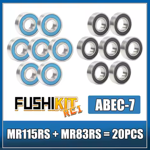 10Pcs MR115RS MR83RS Kit 20pcs 5*11*4 3*8*3 mm MR115-2RS Miniature Ball Bearings Blue Sealed MR83 2R