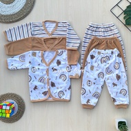 3 Sets / Latest nazifa x river Series Long Sleeve Baby Clothes for Newborns Aged 0-6 Months