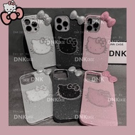 Kitty Cat Bow Rhinestone Glitter Phone Case