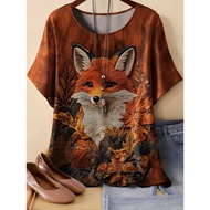 T-shirt Women's T-shirt with fox print