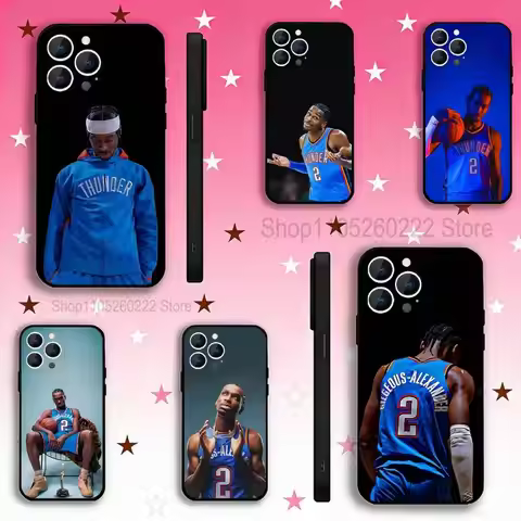 Basketball SGA S-Shai For iPhone 12,16,13,14,15,17,11,Pro,Max,Plus,E,Air,Mini TPU Soft to Skin-frien