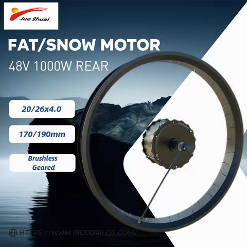 48V Fat Tire e bike Kit Electric Bicycle Brushless Gear Motor 9 Pin Plug 48V 1000W Rear Hub Motor Fo