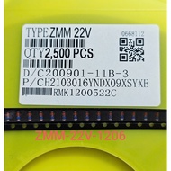 (Combo of 10) Zener Diode ZMM22 SMD 1206 LL34 cylindrical glass tube Zener Diode 22V 0.5A (Combo)