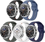 MoKo 5 Pack Sport Bands for Samsung Galaxy Watch 8 Band 40mm 44mm/Galaxy Watch 8 Classic 46mm, Soft 