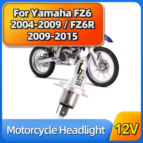 1PC Motorcycle White LED H4 Bulb Headlight Lamp For Yamaha FZ6 2004 2005 2006 2007 2008 2009 & For Y